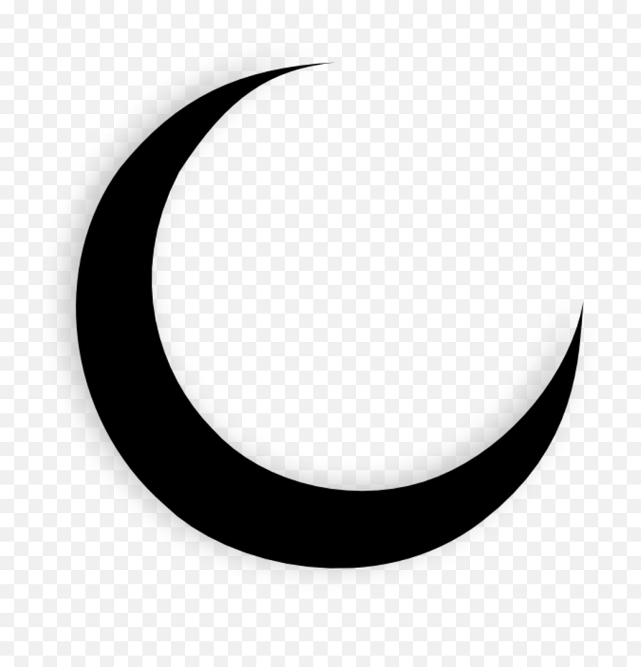 Download Crescent Moon Emoji Png - Outline Crescent Moon,Moon Emoji