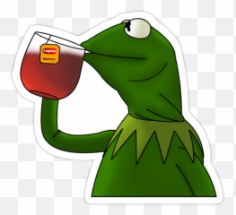 Oh Needs A Sipping Tea Emoji - Random Onehallyu Kermit Sipping Tea Drawing,Vodka Emoji