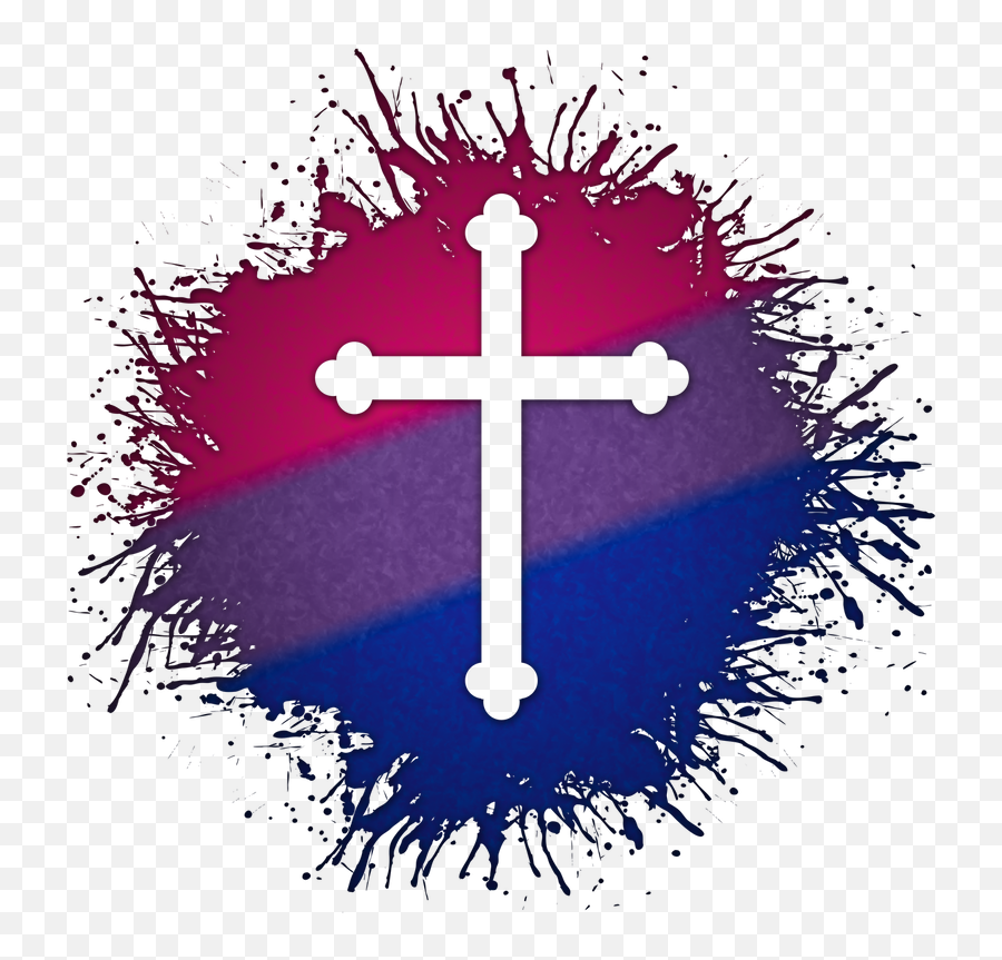 Bisexual Pride Cross - Rainbow Star Of David Emoji,Cross Emoticon Number Pad