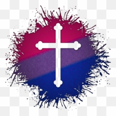 Bisexual Pride Cross - Rainbow Star Of David Emoji,Cross Emoticon Number Pad