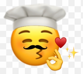 Chef Italian Emoji Sticker - Chef Kiss Emoji Transparent Background,Chef Emoji