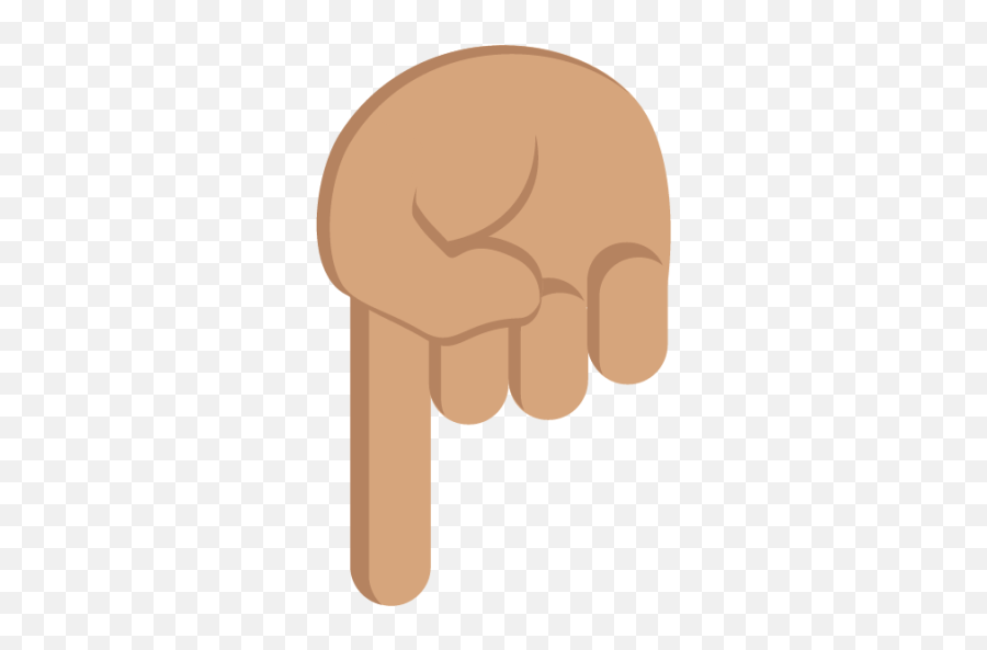 Right Hand Pointing Down Medium Skin - Fist Emoji,Emojis Pointing Down