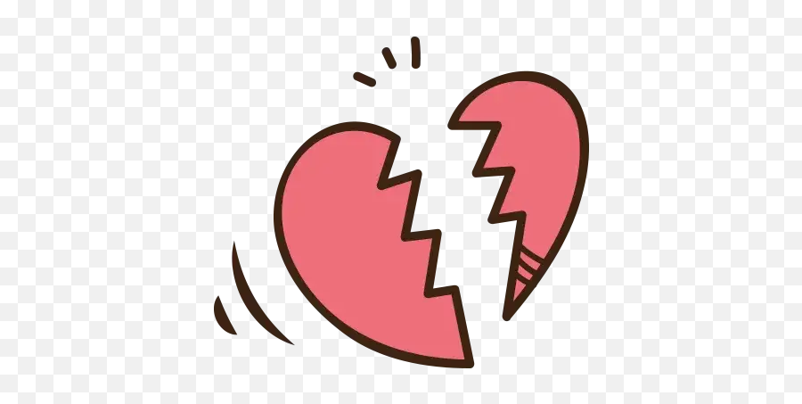 Broken Heart Stickers For Whatsapp And - S Sticker Broken Heart Emoji,Shattered Heart Emoticon