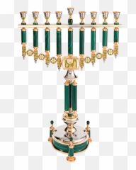 Malachite Hanukkah Menorah - Menorah Emoji,Hanukkah Emoticons For Twitter