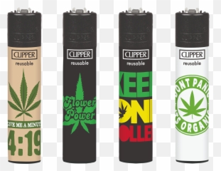 Clipper Lighters Weed Phrases Tray Of 40 - Cylinder Emoji,Is There A Weed Leaf Emoticon