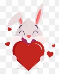 In Love Stickers - Free Love And Romance Stickers Happy Emoji,Bunny Heart Emoji