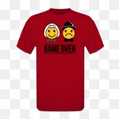 Bride And Groom Smiley Game Over T - Shirt Happy Emoji,Emoticon Game