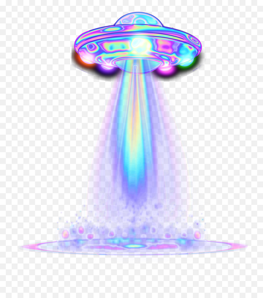 Holo Holographic Ufo Sticker By Dinaaaaaah - Vaporwave Ufo Emoji,Alien And Rocket Emoji