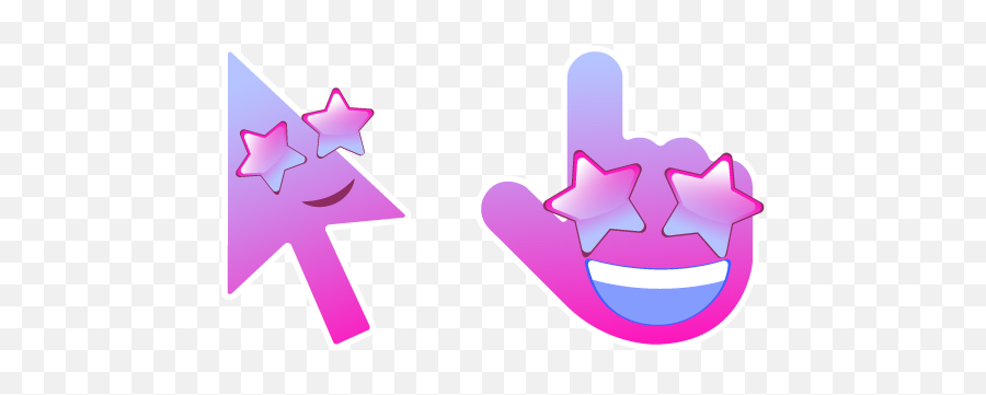 Cursoji - Starstruck Face Cursor U2013 Custom Cursor Emoji,Face With Stars Emoji