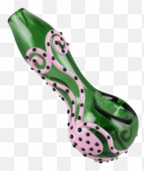 Octopus Glass Spoon Pipe - Dot Emoji,Octopus Pen Emoji
