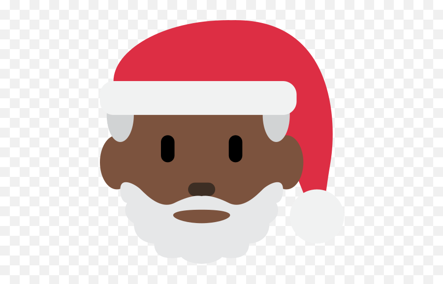 Santa Claus Emoji With Dark Skin Tone - Black Santa Emoji,Black Santa Emoji
