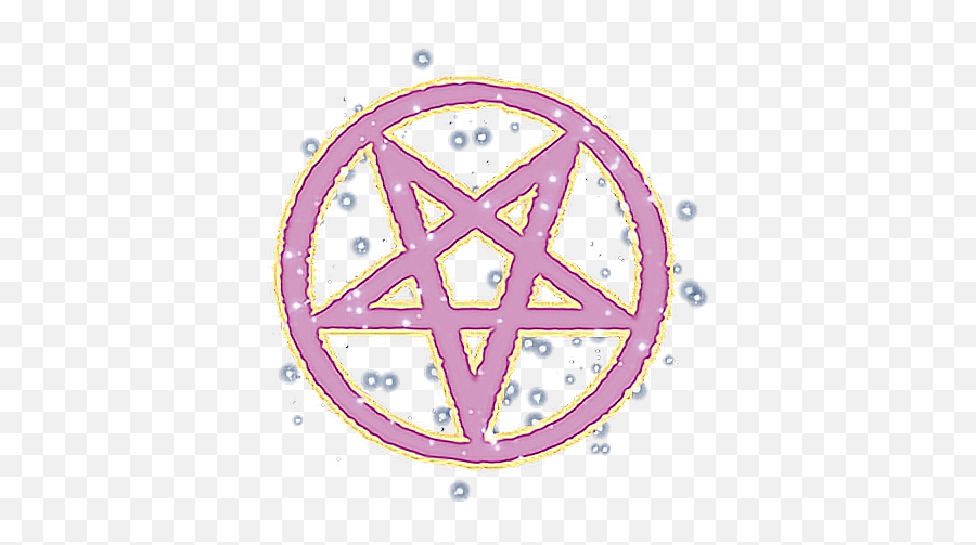 Glitter Pentagram Occult Kawaii Satan - Cult Star Emoji,Occult Emoji