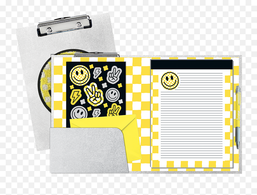 Smiley Clipboard Set - Horizontal Emoji,Duck Emoticon Text