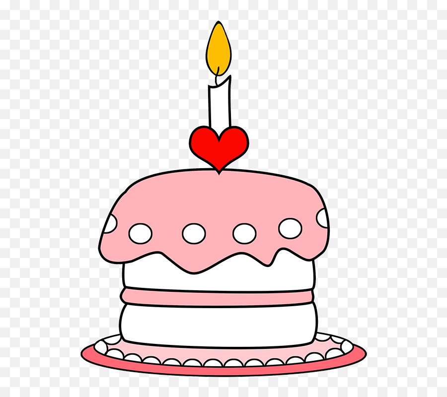 Pink Birthday Cake With One Candle - Pink Birthday Cake Cake Decorating Supply Emoji,Pumpkin And Cake Emoji