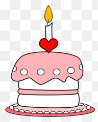 Pink Birthday Cake With One Candle - Pink Birthday Cake Cake Decorating Supply Emoji,Pumpkin And Cake Emoji