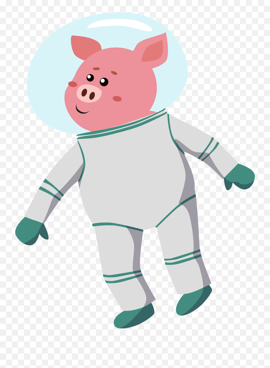 Pig In Space Clipart Free Download Transparent Png Creazilla - Happy Emoji,Space Man Emoji