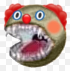 Look Out Its A Feral Clown Cursedemojis - Uh Oh Stinky Emoji,Cute Clown Emoji