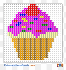 Patrones Y Plantillas Hama Beads Para - Perler Beads Designs Cupcake Emoji,Pyssla Emoji
