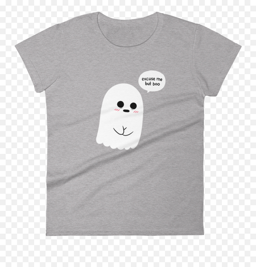 Womens Tshirt Shy Ghost - Short Sleeve Emoji,Ghost Emoticon Tee