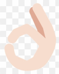 Ok Hand Emoji Clipart - Sign Language,Ok Hand Emoji