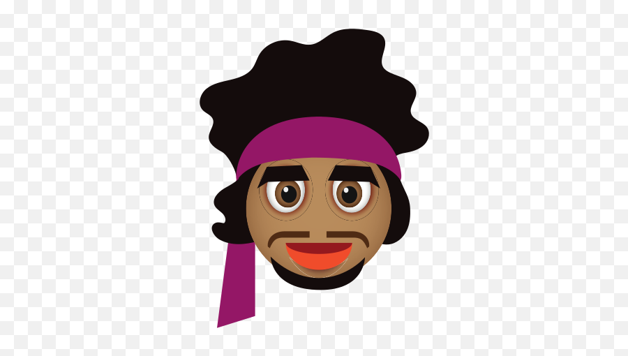 Jimi Hendrix Emoji Emojis Emo Face Singer Emoticon - Happy,Face Emojis