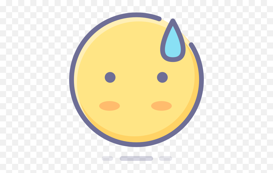 Awkward Emoticon Sweat Free Icon Of Emoji,Awkward Emoji
