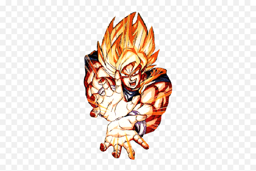 Images - Pose Goku Super Saiyan Kamehameha Emoji,Dbz Goku Emoticon Spirit Bomb