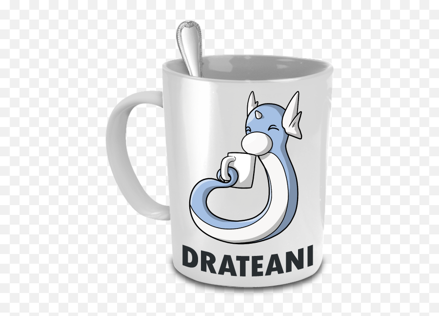 The Pokémon Pun Tea And Coffee Mug Series Threadfox - Teakachu Mug Emoji,Dratini Emoticon