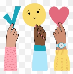 Elimination Of Overdue Fines - Sharing Emoji,Heart Holding Emoji