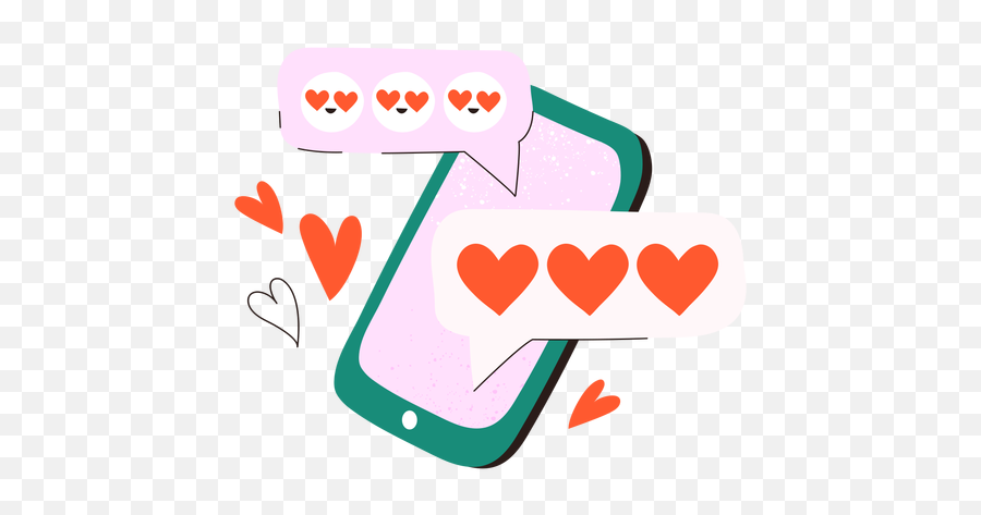 Loving Texts Cellphone Doodle - Language Emoji,Classic Emoticons Cell Phone