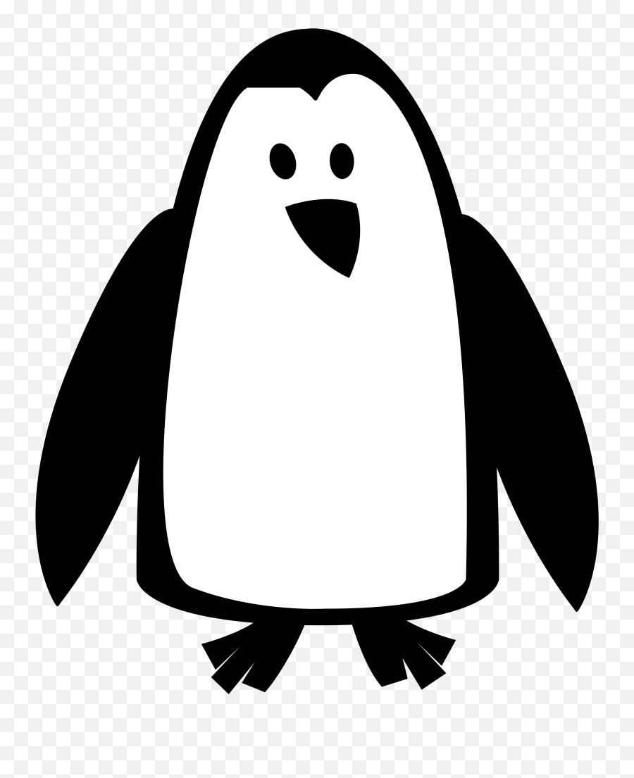 Vector Graphics Penguin Emoticon - Black And White Clip Art Penguin Emoji,Cute Penguin Emoticon