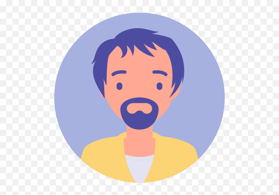 Echoyou - Happy Emoji,Bearded Long Haired Male Emoji