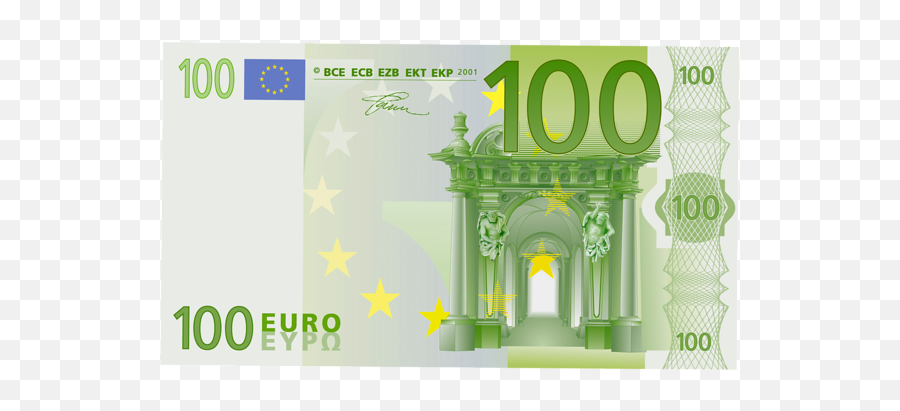 100 Euro Png Clipart Emoji,Euro Banknote Emoji