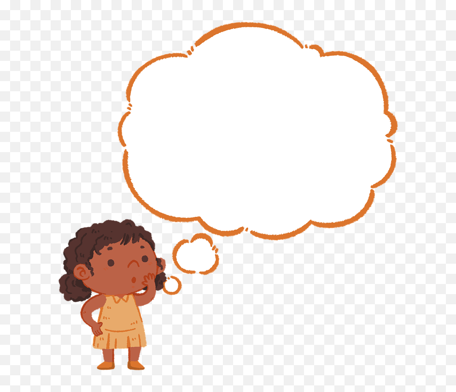 Free Photo Thinking Kid Little Girl Girl Thought Bubble Emoji,Bubbly Emotion