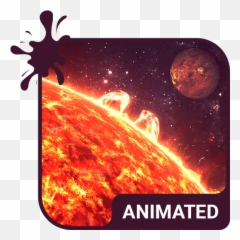 Sun Eruption Animated Keyboard Live Wallpaper U2013 Aplicaii - Star Emoji,Erupting Volcano Emoji