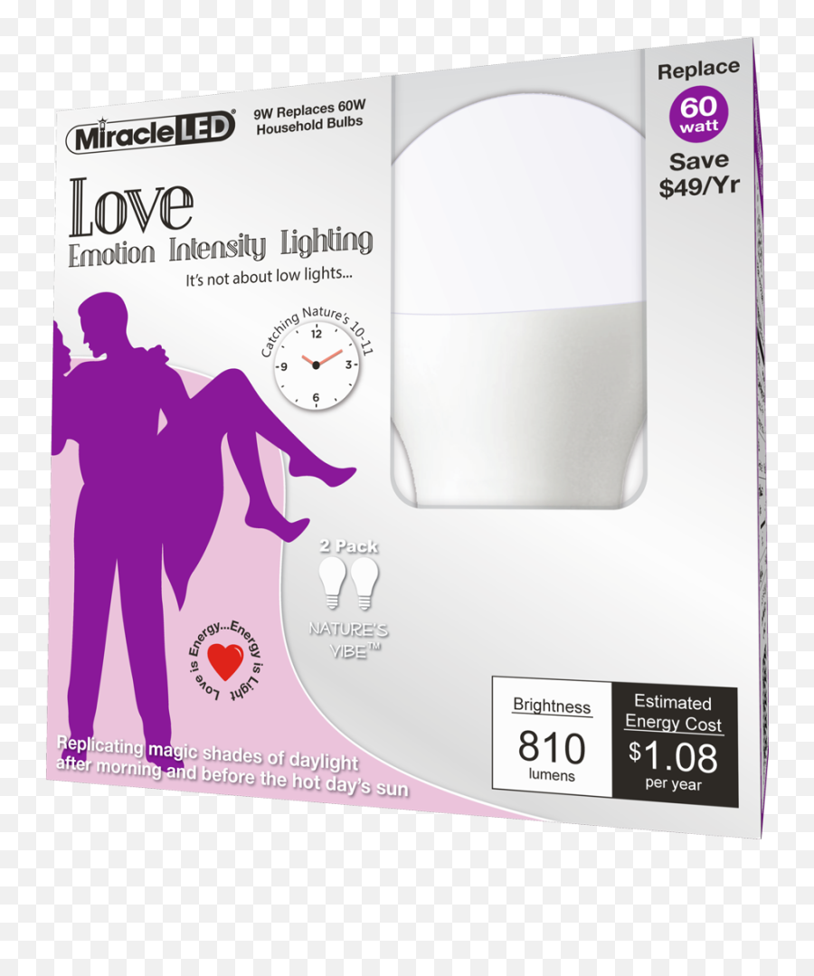 Natureu0027s Vibe Love Bulb Emotion Intensity Lighting Replacing 60w - Horizontal Emoji,Love Is Emotion