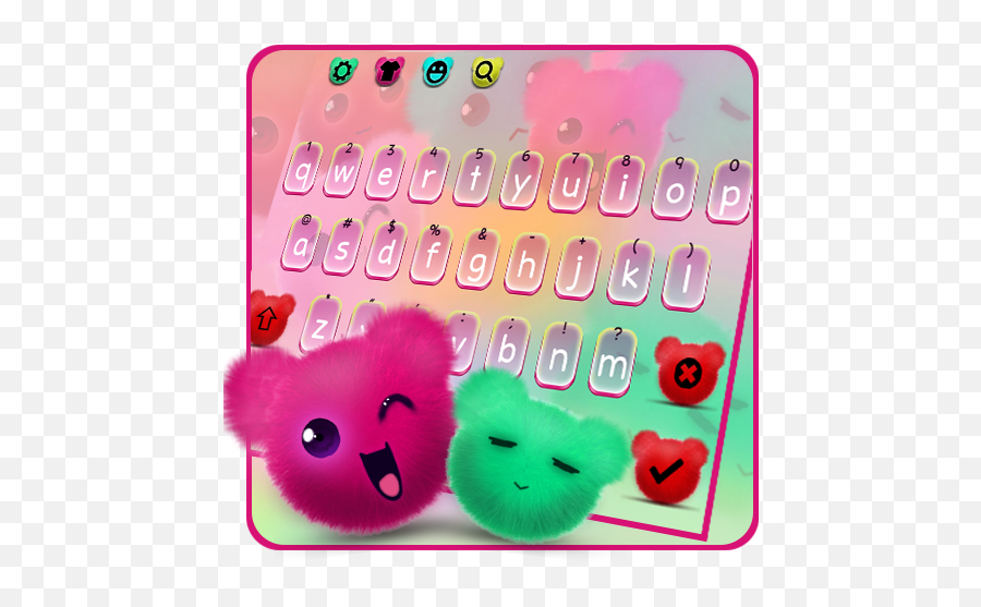 Kawaii Fluffy Teddy Bear Keyboard Theme - Apps En Google Play Girly Emoji,Teclado Emoji Para Huawei