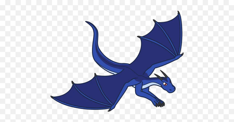 Stickers - Flying Blue Dragon Emoji,Dragon Emoji Custom