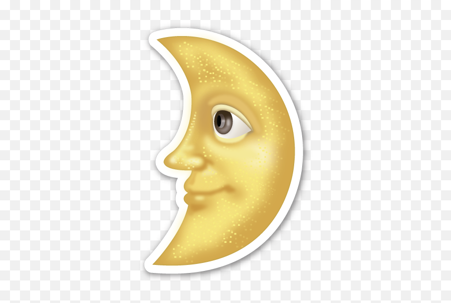Face - Emoji De La Media Luna,Moon Emoji