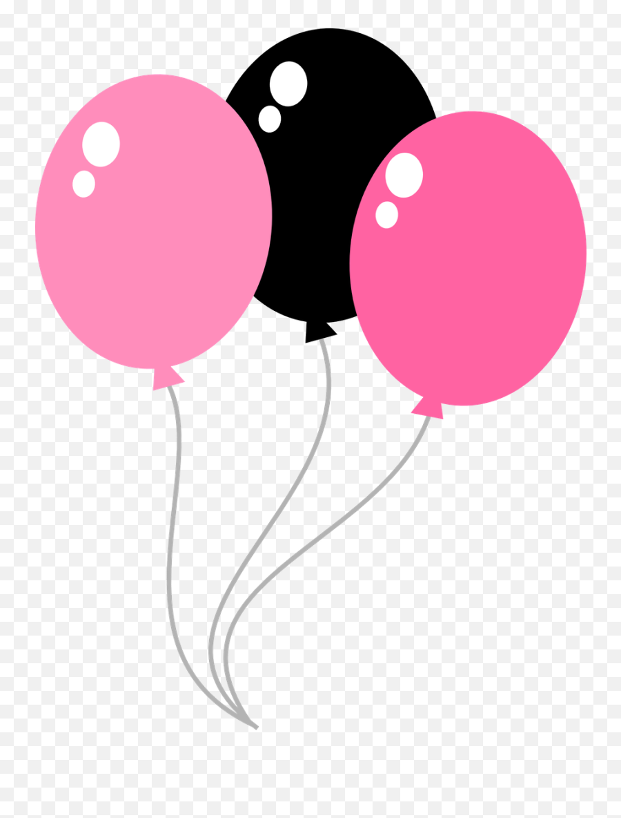 Hello Clipart Kitty Black Hello Kitty - Black Pink Balloon Png Emoji,Hello Kitty Happy Birthday Emoticon