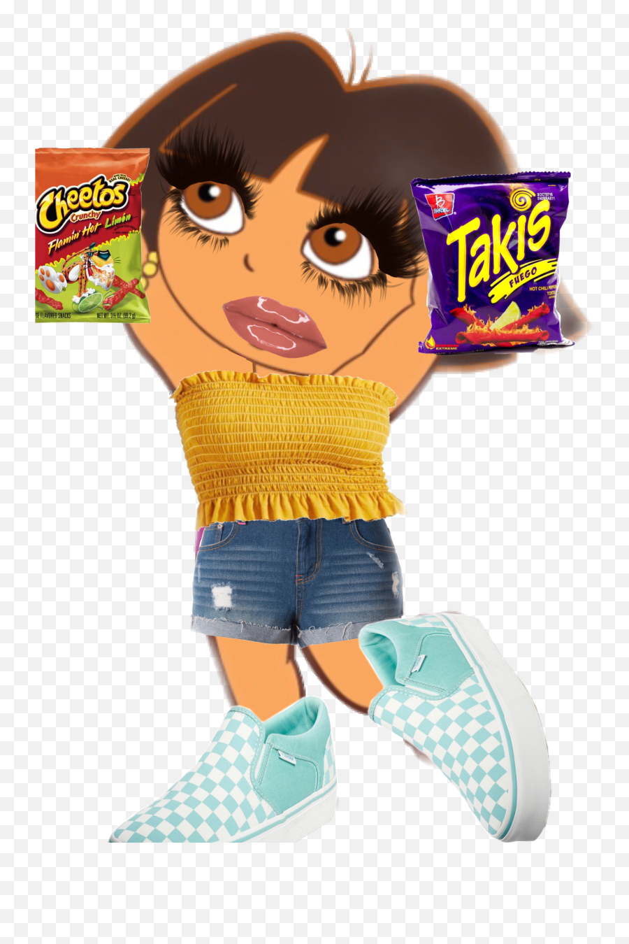 Latina Dora Takis Hotcheetos Sticker - Takis Hot Cheeto Dora Emoji,Led Sneakers And Emojis