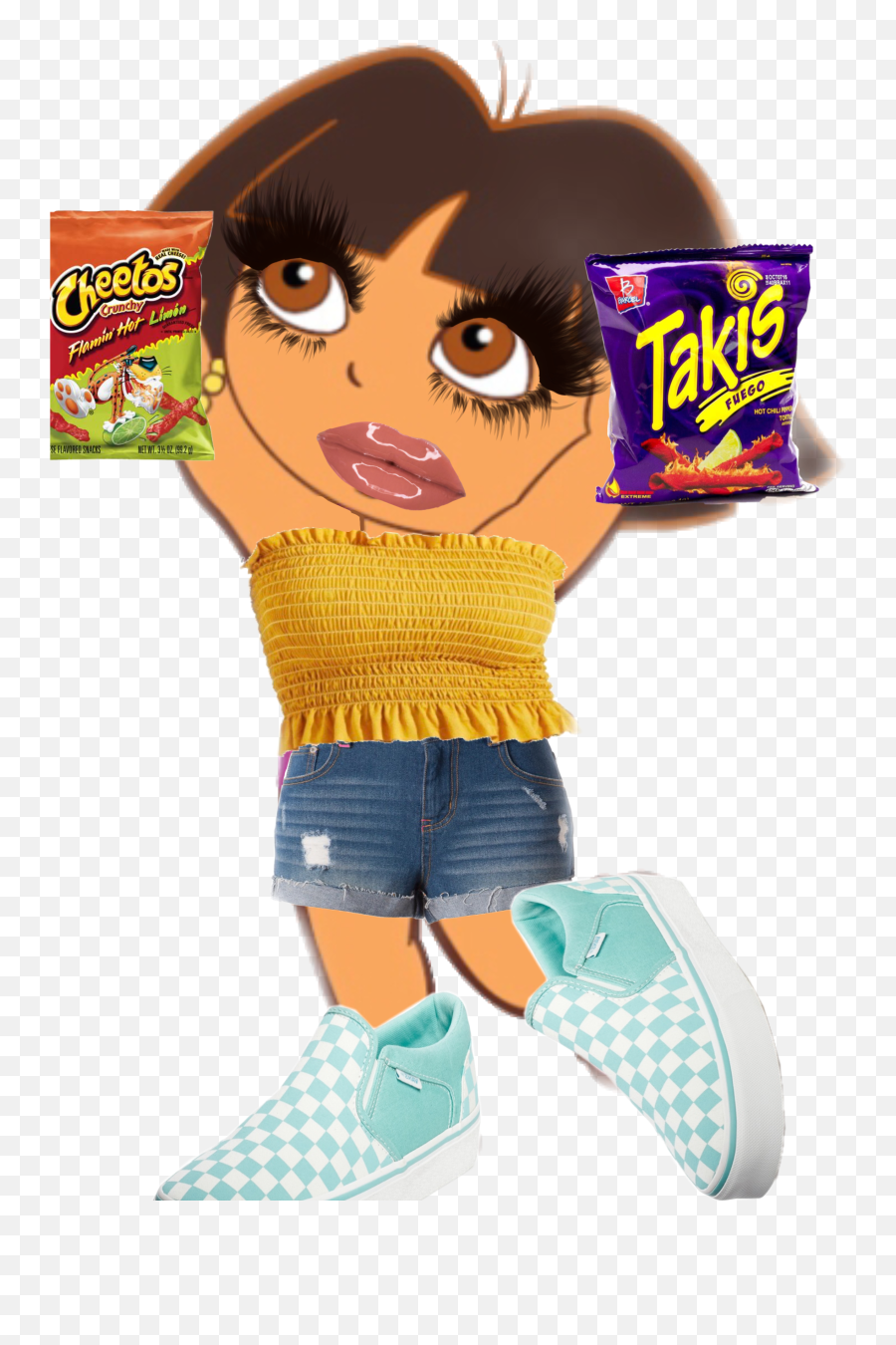 latina-dora-takis-hotcheetos-sticker-takis-hot-cheeto-dora-emoji-led