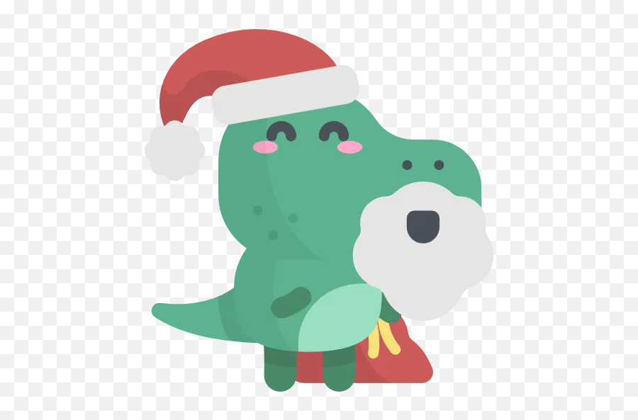 Kawaii Dinosaur - Stickers For Whatsapp Santa Claus Emoji,Dinosaur Emojis Android
