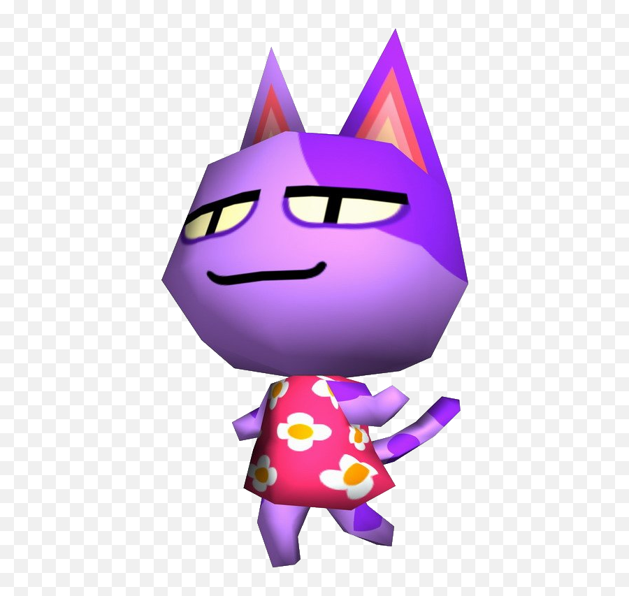 Bob The Lazy Cat Crossing Station Encyclopedia - Purple Cat Video Game Emoji,Animal Crossing Reese Emoticon