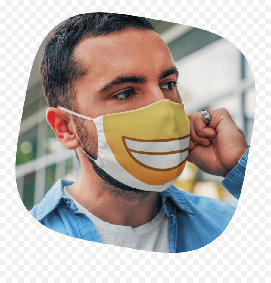 How To Sell Fashionable Face Masks With Printify U2013 Printify - Face Mask Emotional Design Emoji,Jail Emoji
