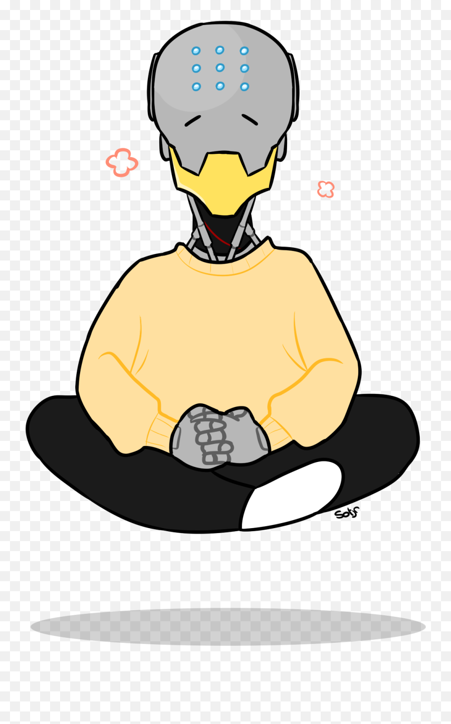 Overwatch - Tumblr Sitting Clipart Full Size Clipart Zenyatta Meditation Draw Emoji,Overwatch Emoji