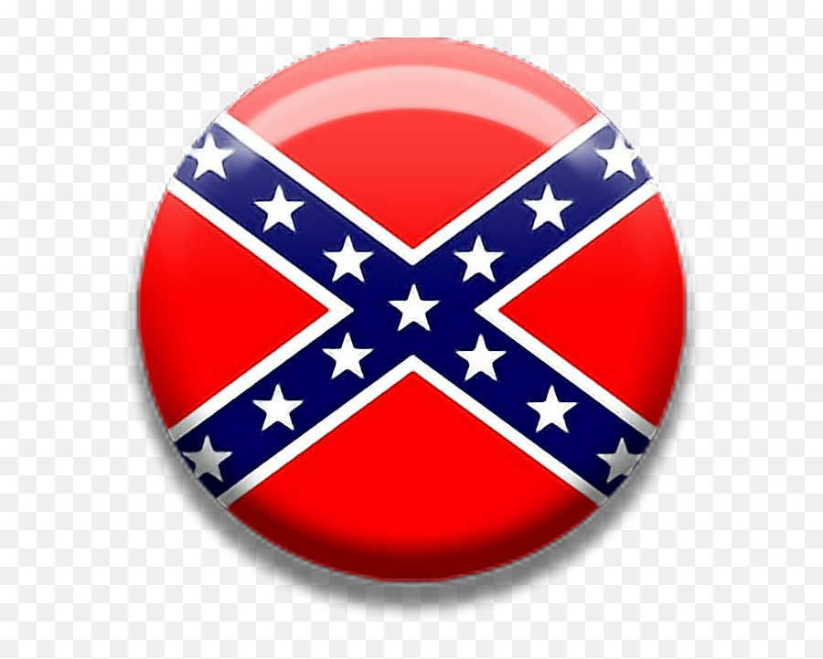 Confederate Rebel South Flag Button Red Blue - These Colors Don T Run They Surrender Emoji,Union States Flag Emoji