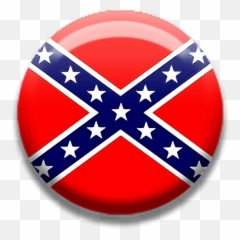 Confederate Rebel South Flag Button Red Blue - These Colors Don T Run They Surrender Emoji,Union States Flag Emoji