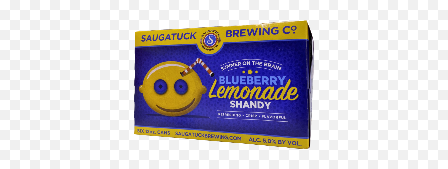 Saugatuck Blueberry Lemonade Shandy 12oz Cans - The Beer Emoji,Courteous Emoticon