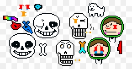 Sweating Time Trio W Toby Fox Pixel Art Maker - Dot Emoji,Sweaty Emoticon
